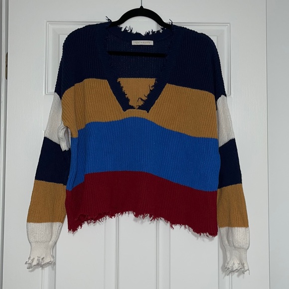 FOX+HAWK Sweaters - Fox + Hawk V Neck Sweater